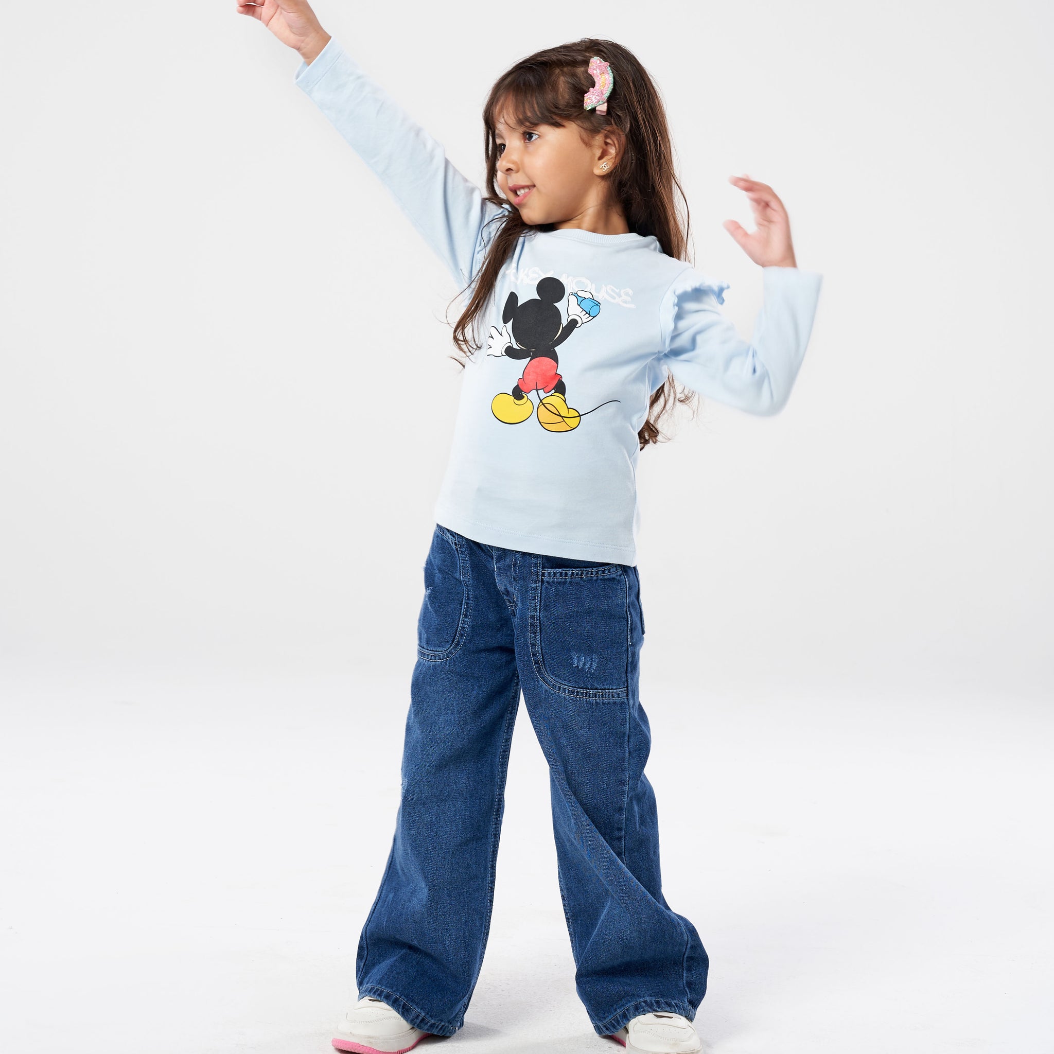 Mickey And Friends Frilled Long Sleeve T-Shirt